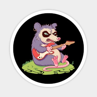 The opossum is ready for the rock concert Magnet